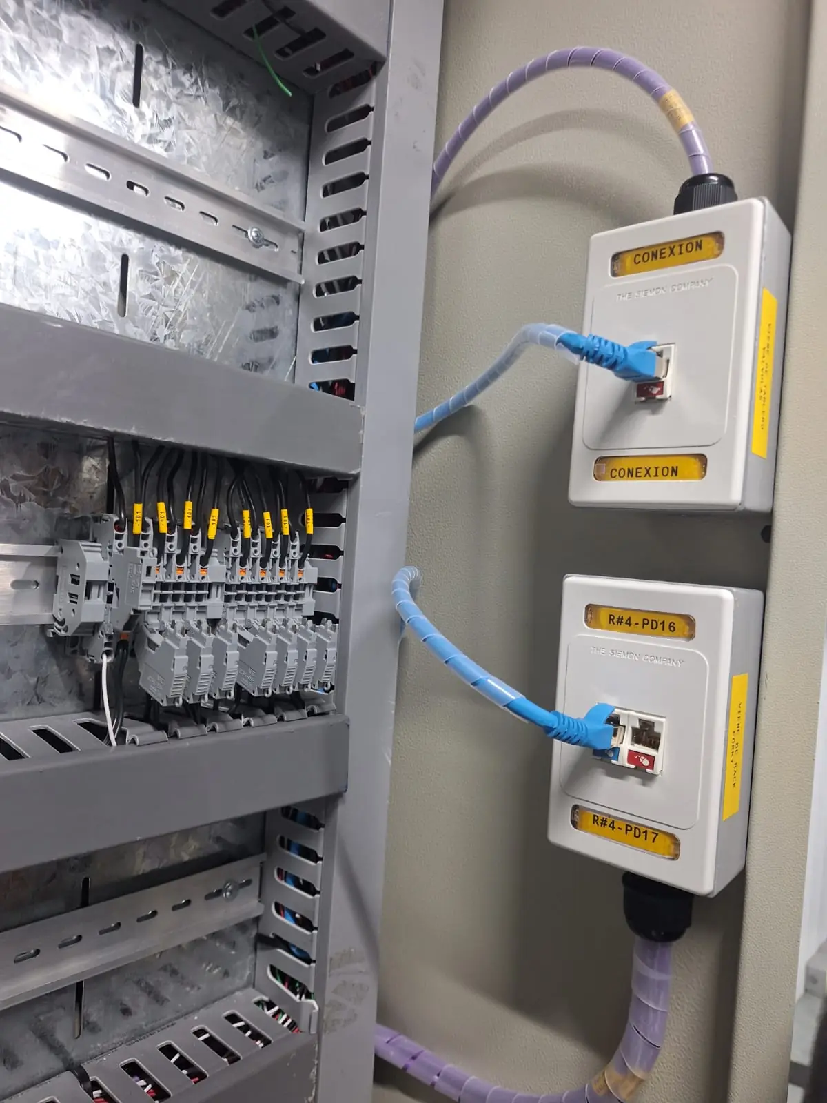Redes de datos y fibra óptica, fotografía de obra TGN NEXUS